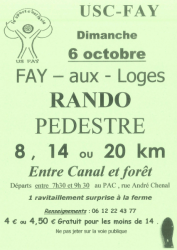 Randonnée organisée par l’USC FAY