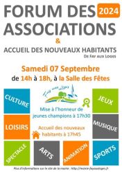 Forum des associations et accueil des nouveaux arrivants - 2024