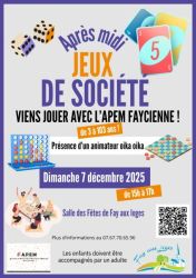 Après-midi jeux de société de l’APEM