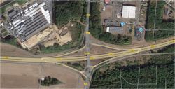 Travaux sur routes départementales et giratoires de l'échangeur avec la RD 2060